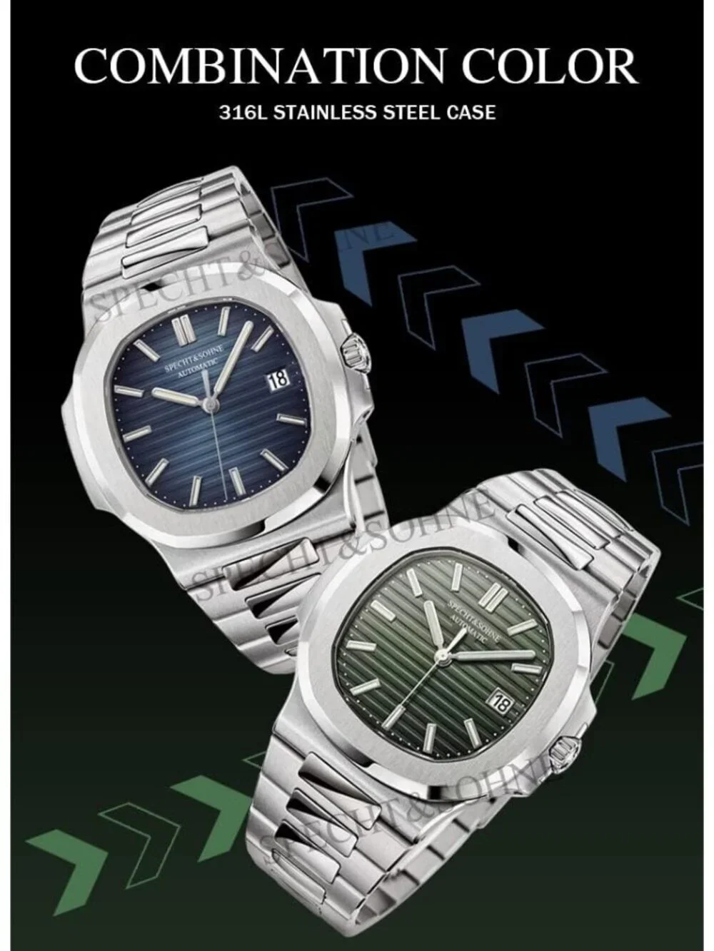 Men's Rose Gold Automatic Mechanical Sapphire Crystal Waterproof Wrist Watch
